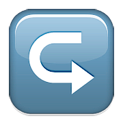Émoji ↪️ Flèche Courbe Droite sur Apple iOS 10.0.