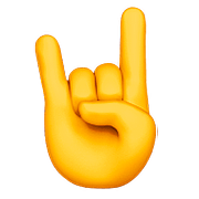 🤘 Emoji Mano Haciendo El Signo De Cuernos en Apple iOS 10.0.