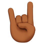 🤘🏾 Emoji Mano Haciendo El Signo De Cuernos: Tono De Piel Oscuro Medio en Apple iOS 10.0.