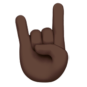Emoji 🤘🏿 Segno Delle Corna: Carnagione Scura su Apple iOS 10.0.