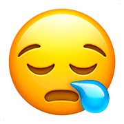 Emoji 😪 Faccina Assonnata su Apple iOS 10.0.