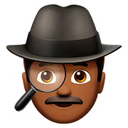 🕵🏾 Emoji Detektiv(in): mitteldunkle Hautfarbe Apple iOS 10.0.