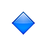 🔹 Emoji Rombo Azul Pequeño en Apple iOS 10.0.