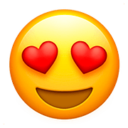 Emoji 😍 Faccina Con Sorriso E Occhi A Cuore su Apple iOS 10.0.