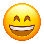 Emoji 😄 Faccina Con Sorriso E Occhi Sorridenti su Apple iOS 10.0.