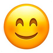 Emoji 😊 Faccina Con Occhi Sorridenti su Apple iOS 10.0.