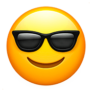 Emoji 😎 Faccina Con Sorriso E Occhiali Da Sole su Apple iOS 10.0.