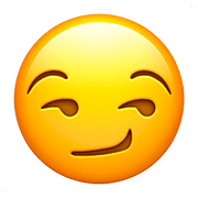 Emoji 😏 Faccina Con Sorrisetto su Apple iOS 10.0.