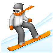 Emoji 🏂 Persona Sullo Snowboard su Apple iOS 10.0.