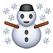 ☃️ Emoji Muñeco De Nieve Con Nieve en Apple iOS 10.0.