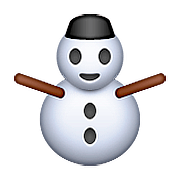 ⛄ Emoji Schneemann ohne Schneeflocken Apple iOS 10.0.