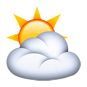 ⛅ Emoji Sol Detrás De Una Nube en Apple iOS 10.0.