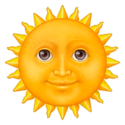 Emoji 🌞 Faccina Sole su Apple iOS 10.0.