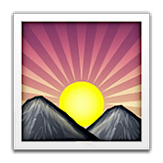 Emoji 🌄 Alba Sulle Montagne su Apple iOS 10.0.
