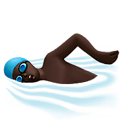 🏊🏿 Emoji Pessoa Nadando: Pele Escura na Apple iOS 10.0.