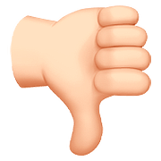 👎🏻 Emoji Pulgar Hacia Abajo: Tono De Piel Claro en Apple iOS 10.0.