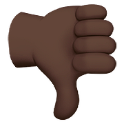 Émoji 👎🏿 Pouce Vers Le Bas : Peau Foncée sur Apple iOS 10.0.