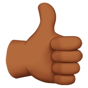 👍🏾 Emoji Polegar Para Cima: Pele Morena Escura na Apple iOS 10.0.