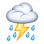 ⛈️ Emoji Nube Con Rayo Y Lluvia en Apple iOS 10.0.