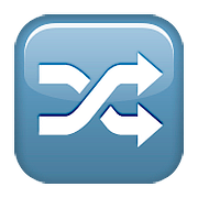 Emoji 🔀 Pulsante Di Riproduzione Casuale su Apple iOS 10.0.