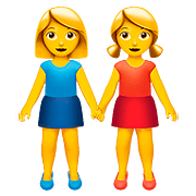 Emoji 👭 Due Donne Che Si Tengono Per Mano su Apple iOS 10.0.