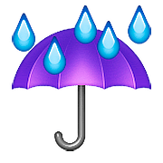 ☔ Emoji Paraguas Con Gotas De Lluvia en Apple iOS 10.0.