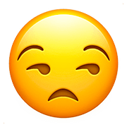 😒 Emoji Rosto Aborrecido na Apple iOS 10.0.