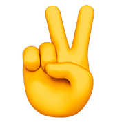 ✌️ Emoji Mano Con Señal De Victoria en Apple iOS 10.0.