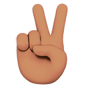 ✌🏽 Emoji Mano Con Señal De Victoria: Tono De Piel Medio en Apple iOS 10.0.