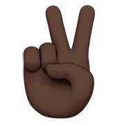 ✌🏿 Emoji Mano Con Señal De Victoria: Tono De Piel Oscuro en Apple iOS 10.0.