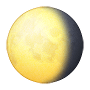 Émoji 🌖 Lune Gibbeuse Décroissante sur Apple iOS 10.0.