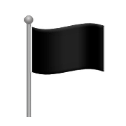 🏴 Emoji Bandera Negra en Apple iOS 10.0.