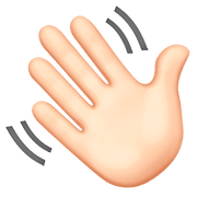 👋🏻 Emoji winkende Hand: helle Hautfarbe Apple iOS 10.0.