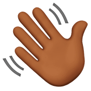 Emoji 👋🏾 Mano Che Saluta: Carnagione Abbastanza Scura su Apple iOS 10.0.