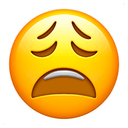 Emoji 😩 Faccina Esausta su Apple iOS 10.0.