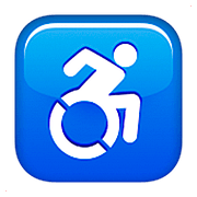 Émoji ♿ Symbole Accès Handicapés sur Apple iOS 10.0.