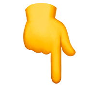 👇 Emoji Dorso De Mano Con índice Hacia Abajo en Apple iOS 10.0.