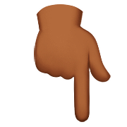 👇🏾 Emoji Dorso De Mano Con índice Hacia Abajo: Tono De Piel Oscuro Medio en Apple iOS 10.0.