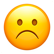 Emoji ☹️ Faccina Imbronciata su Apple iOS 10.0.