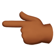 👈🏾 Emoji Dorso Da Mão Com Dedo Indicador Apontando Para A Esquerda: Pele Morena Escura na Apple iOS 10.0.