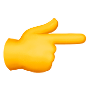 👉 Emoji Dorso Da Mão Com Dedo Indicador Apontando Para A Direita na Apple iOS 10.0.