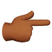 👉🏾 Emoji Dorso De Mano Con índice A La Derecha: Tono De Piel Oscuro Medio en Apple iOS 10.0.