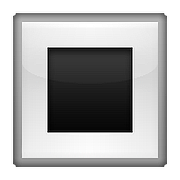Emoji 🔳 Tasto Quadrato Nero Con Bordo Bianco su Apple iOS 10.0.