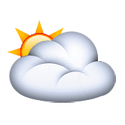 🌥️ Emoji Sonne hinter großer Wolke Apple iOS 10.0.