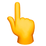 👆 Emoji Dorso Da Mão Com Dedo Indicador Apontando Para Cima na Apple iOS 10.0.