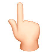 👆🏻 Emoji Dorso Da Mão Com Dedo Indicador Apontando Para Cima: Pele Clara na Apple iOS 10.0.