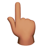 Emoji 👆🏽 Indice Alzato: Carnagione Olivastra su Apple iOS 10.0.