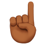 ☝🏾 Emoji Indicador Apontando Para Cima: Pele Morena Escura na Apple iOS 10.0.