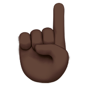 ☝🏿 Emoji nach oben weisender Zeigefinger von vorne: dunkle Hautfarbe Apple iOS 10.0.
