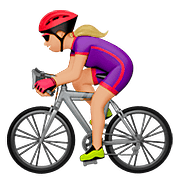 🚴🏼‍♀️ Emoji Mulher Ciclista: Pele Morena Clara na Apple iOS 10.0.